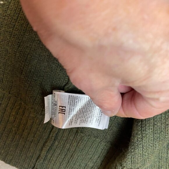 Gap Women's Cardigan Sweater M Olive Green Open Wool Blend - Picture 10 of 11